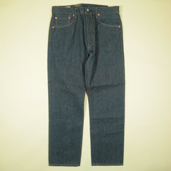 Levis 501 Original Shrink To Fit Plant Based Raw Jeans Mens 34 Blue Denim New - Picture 2 of 8